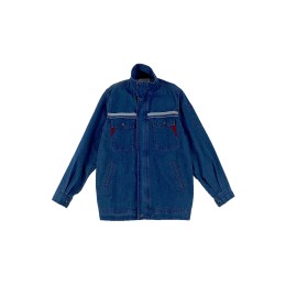 Customized electric welding thin denim suit work clothes, designed labor protection clothing, wear-resistant and anti-scalding pure cotton work clothes, front and rear reflective tape design, cotton 66.1%, polyester fiber 25.8%, viscose fiber (viscose fib Customized electric welding thin denim suit work clothes, designed labor protection clothing, wear-resistant and anti-scalding pure cotton work clothes, front and rear reflective tape design, cotton 66.1%, polyester fiber 25.8%, viscose fiber (viscose fib